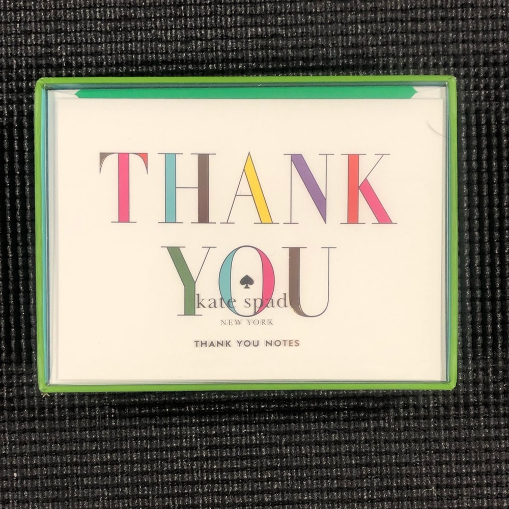 🆕 Kate Spade ♠️ Rainbow Prism Thank You Notecards - Picture 4 of 5